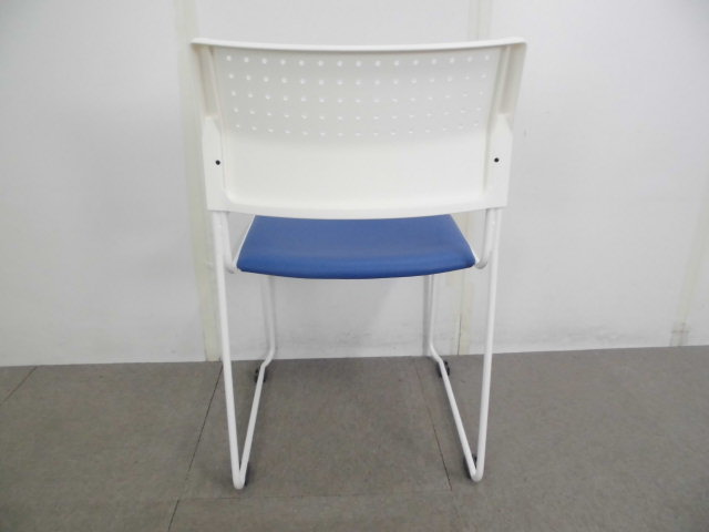 スタッキングチェア/ブルー/【中古】