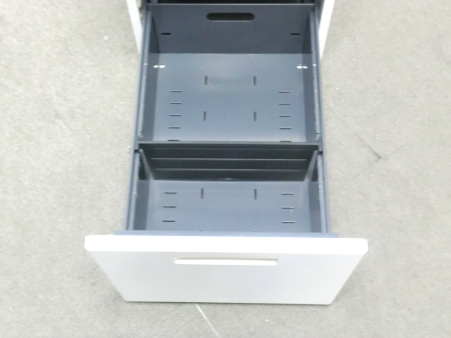 コクヨ / ホワイト / 【中古】 3段ワゴン / 天板昇降