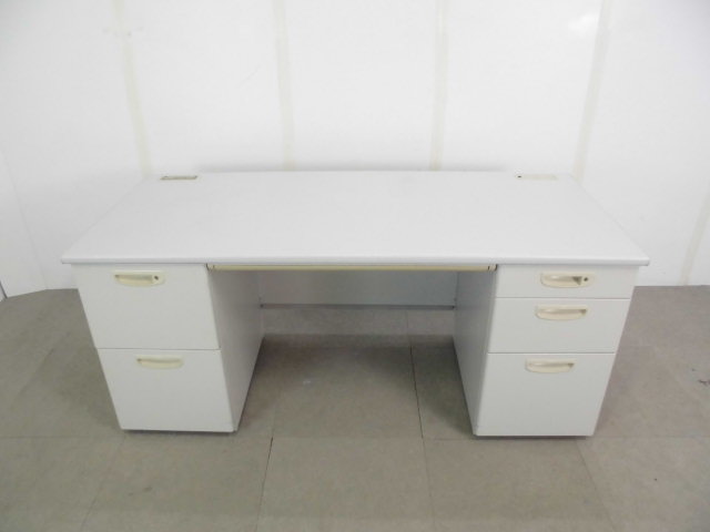 ライオン / ニューグレー / 両袖デスク