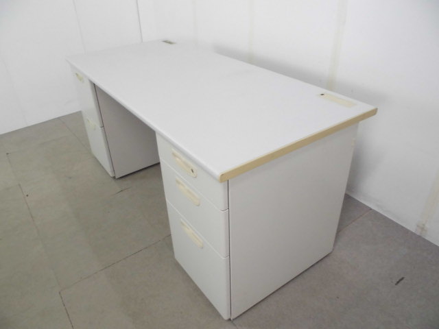 ライオン / ニューグレー / 両袖デスク