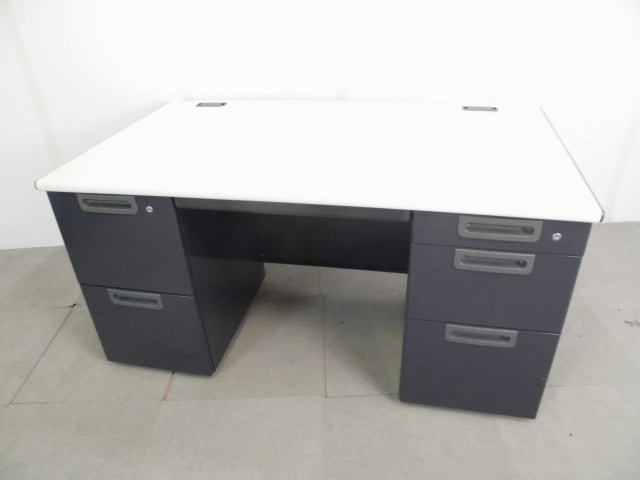 プラス / LA / ブラック / 両袖デスク