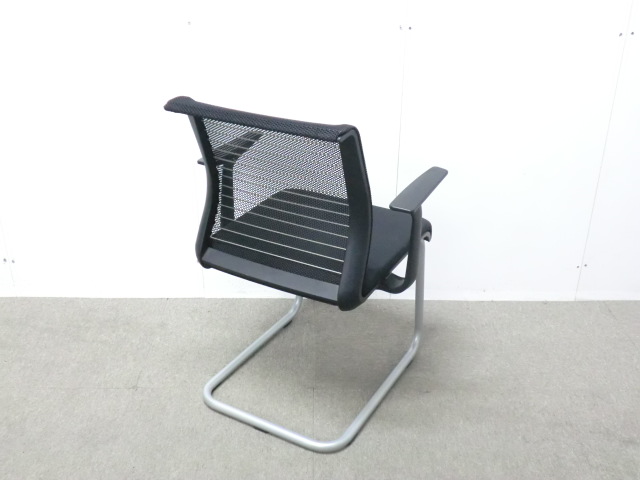 スチールケース/シンク/ブラック/【中古】ミーティングチェア
