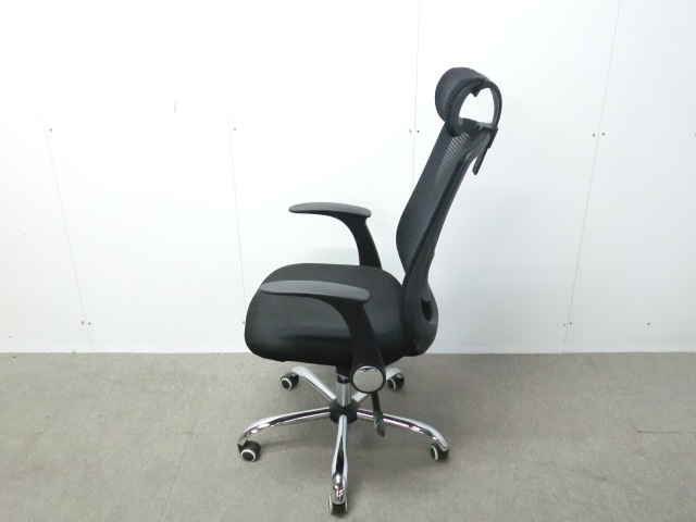 OAチェア / ブラック / 【中古】 肘有