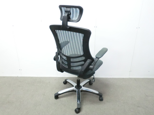 OAチェア / グレー / 【中古】 肘有