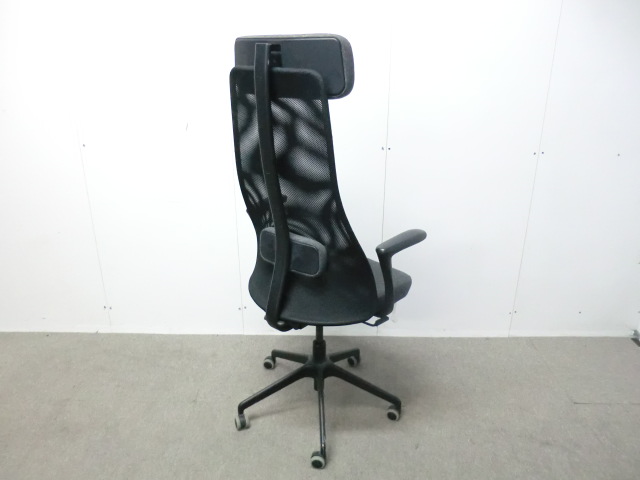 OAチェア / グレー / 【中古】 肘有