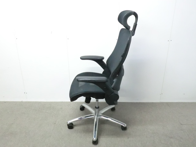 OAチェア / ブラック / 【中古】 肘有