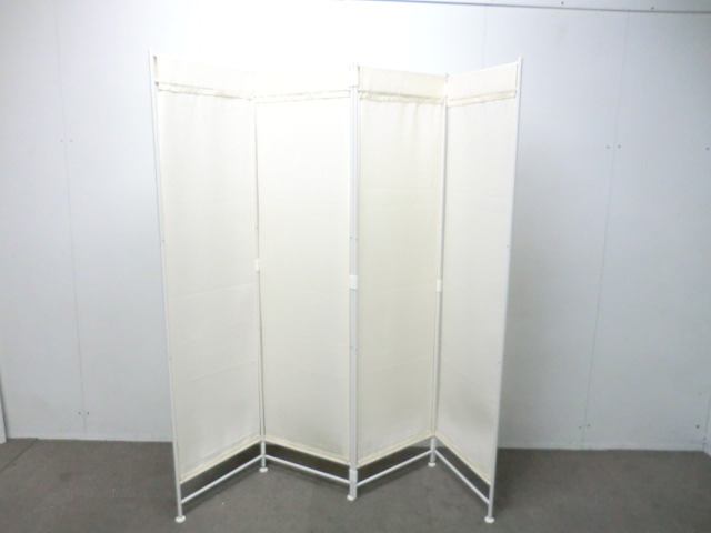 4連衝立 / ホワイト / 【中古】