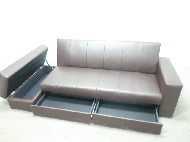 ソファベッド / ブラウン / 【中古】