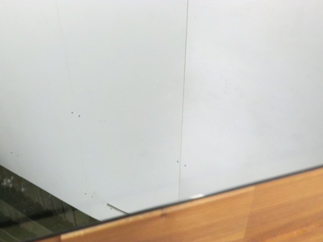 ガラスセンターテーブル / 木目調 / 【中古】 訳アリ