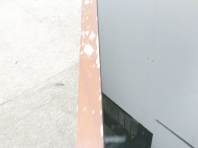 ガラスセンターテーブル / 木目調 / 【中古】 訳アリ