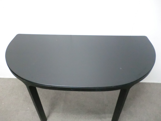 会議テーブル / ブラック / 【中古】 半円