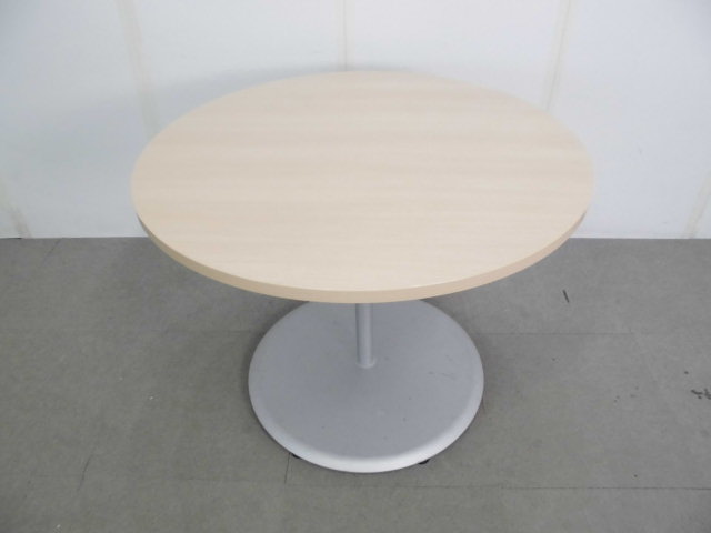 オカムラ / 丸テーブル / 木目調