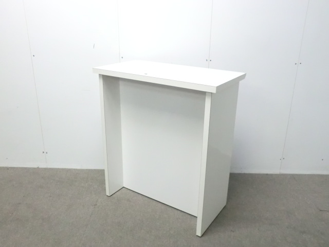 ハイカウンター / ホワイト / 【中古】 配線穴付き