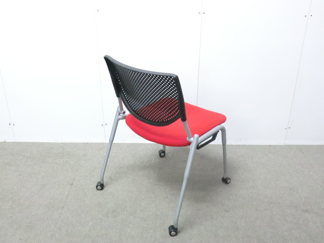 オカムラ/プロスタック/ レッド / 【中古】 カートチェア