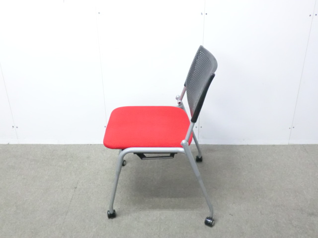 オカムラ/プロスタック/ レッド / 【中古】 カートチェア