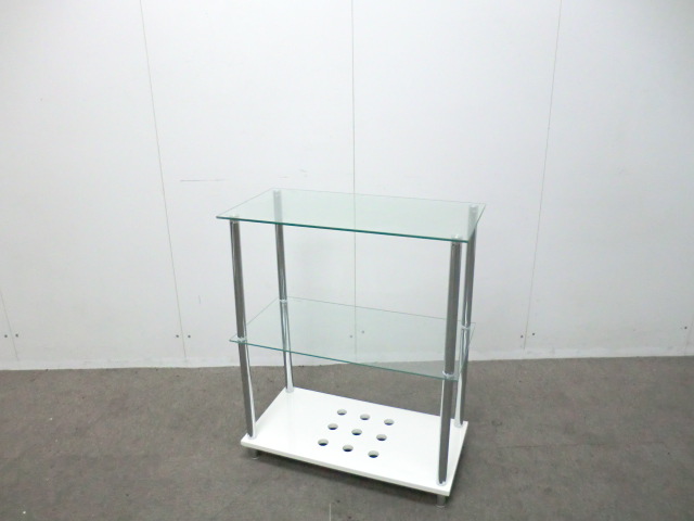 ガラス棚 / シルバー / 【中古】