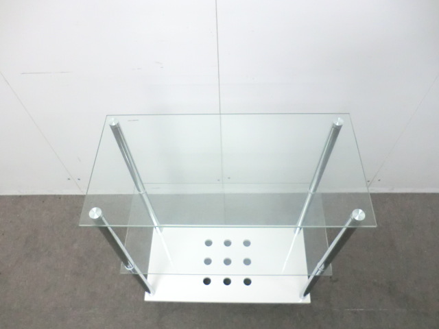 ガラス棚 / シルバー / 【中古】
