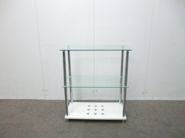 ガラス棚 / シルバー / 【中古】