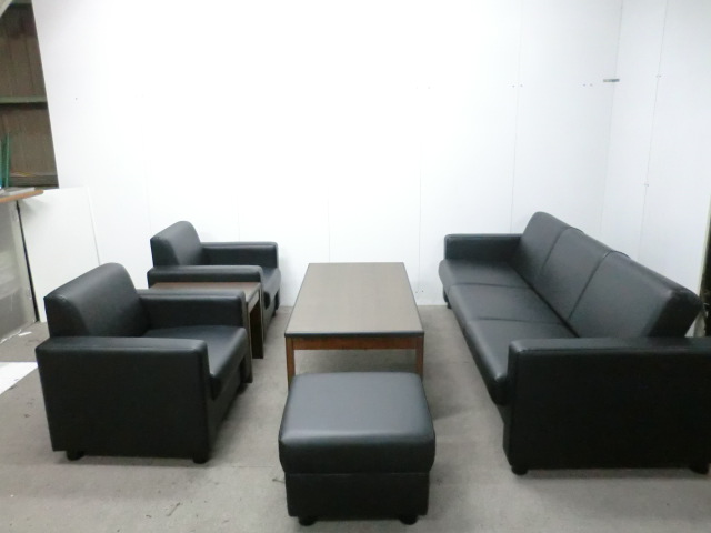 コクヨ / ブラック / 【中古】 応接6点セット