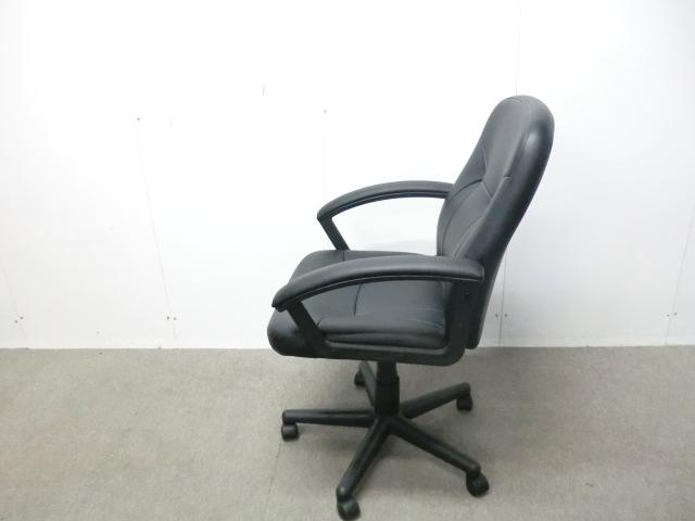 役員チェア / ブラック / 【中古】フェイクレザー