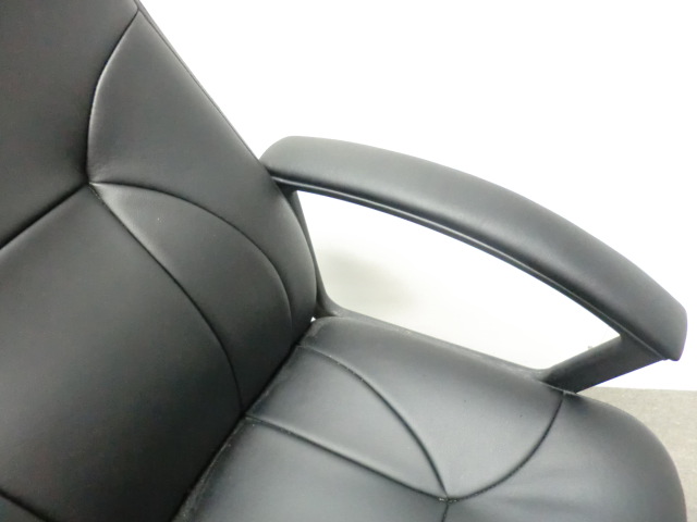 役員チェア / ブラック / 【中古】フェイクレザー