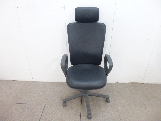 アイコ/ブラック/OAチェア/肘有/ヘッドレスト付