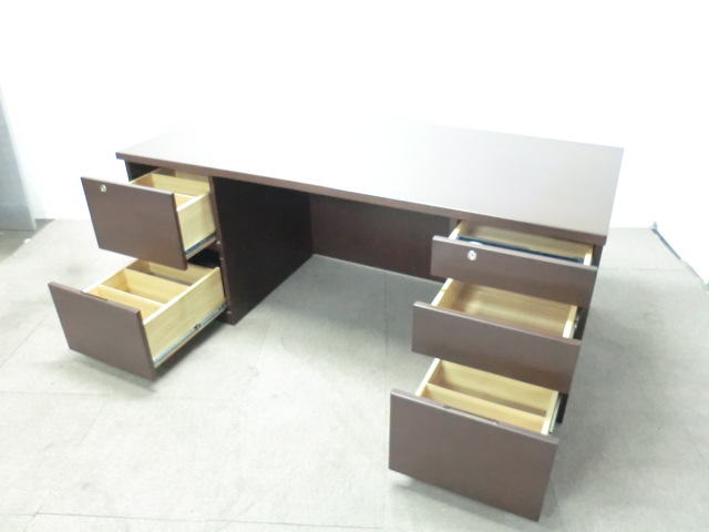 イトーキ / 木目調 / 【中古】 役員デスク