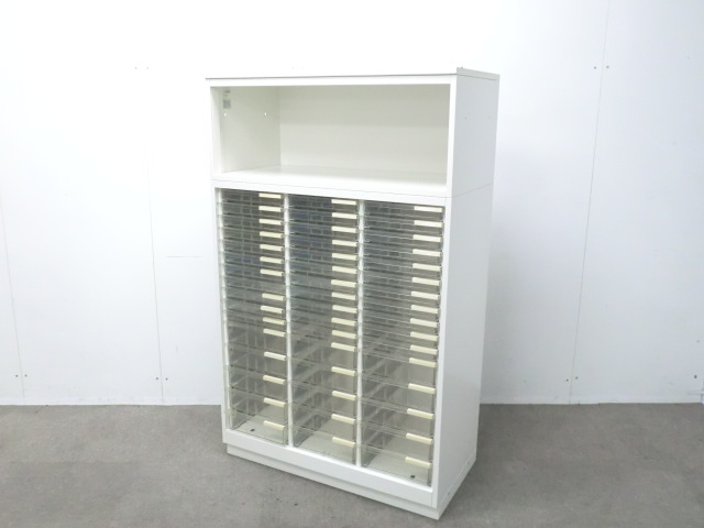 イトーキ/シンライン/ ホワイト / 【中古】 上下連結書庫