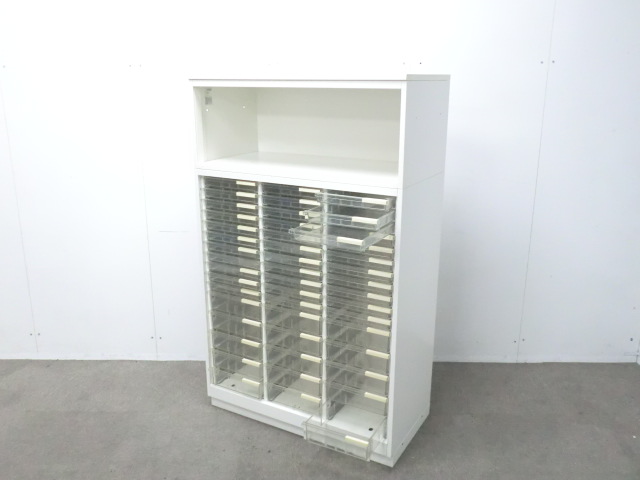 イトーキ/シンライン/ ホワイト / 【中古】 上下連結書庫