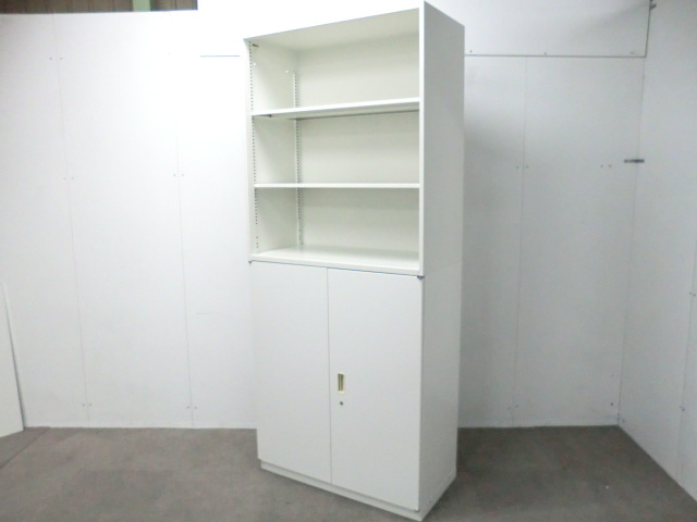 イトーキ/シンライン/ ホワイト / 【中古】 上下連結書庫