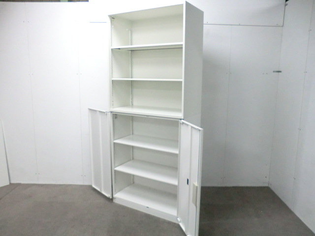 イトーキ/シンライン/ ホワイト / 【中古】 上下連結書庫