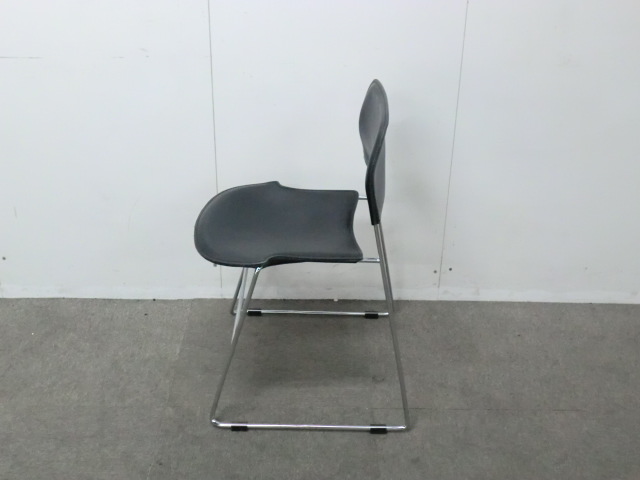 スタッキングチェア / ブラック / 【中古】