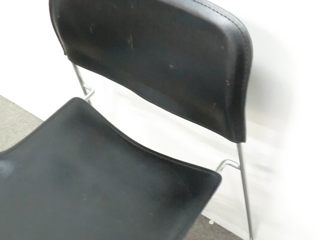 スタッキングチェア / ブラック / 【中古】