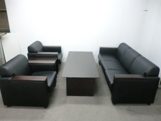 コクヨ / ブラック / 【中古】 応接5点セット