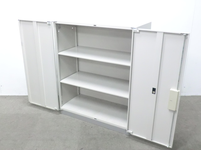 イトーキ/シンライン/ニューグレー/【中古】両開きキャビネッ