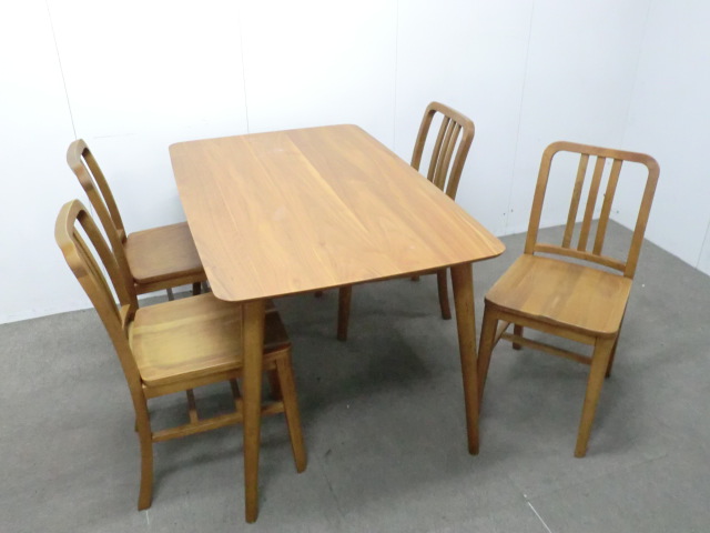 テーブル・イスセット / 木目調 / 【中古】