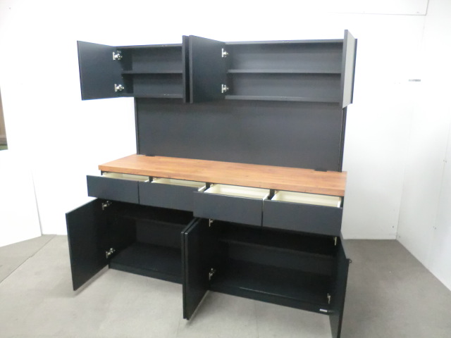 オカムラ/アルトピアッツァ/木目調/【中古】キッチンキャビ