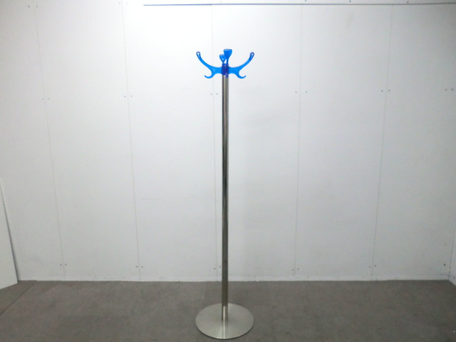 オカムラ / ブルー / 【中古】 ハンガーラック