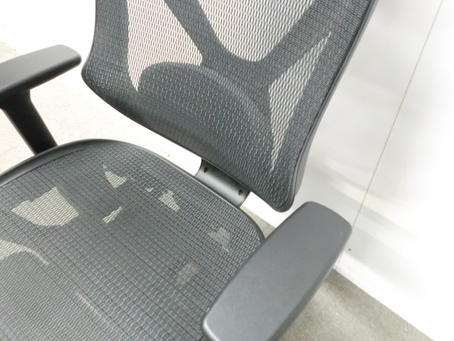 OAチェア / ブラック / 【中古】 肘有・オットマン付き