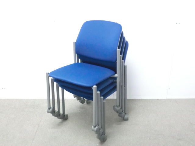 イトーキ / ダークブルー / KLK-162GB-W4N4 【中古】 カートチェア