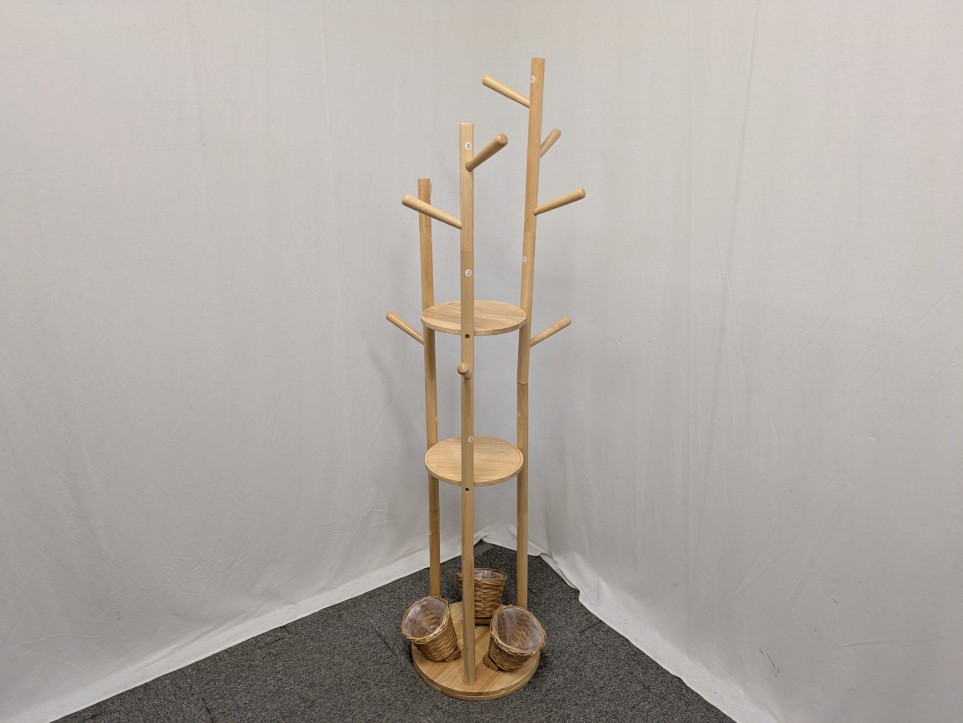 ハンガーラック / 木目調 / 【中古】