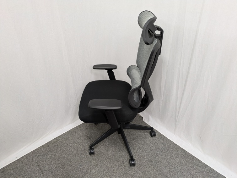 OAチェア / グレー / 【中古】 肘有