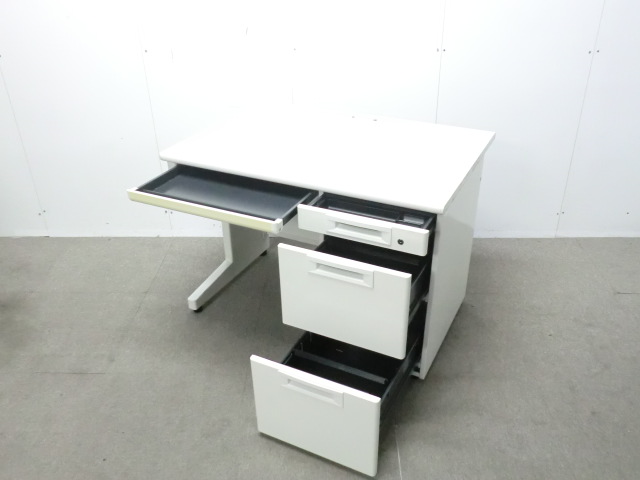 プラス / RJ / ホワイト / 【中古】 片袖デスク