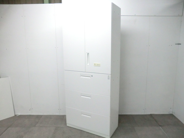 コクヨ/エディア / ホワイト / 【中古】 上下連結書庫