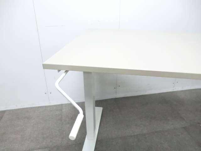 昇降テーブル / ニューグレー / 【中古】 ハンドルタイプ