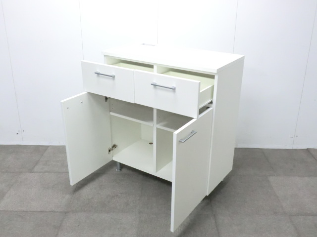 コクヨ / ホワイト / 【中古】 キッチンキャビネット