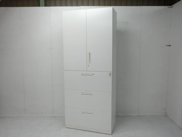 コクヨ/エディア / ホワイト / 【中古】 上下連結書庫