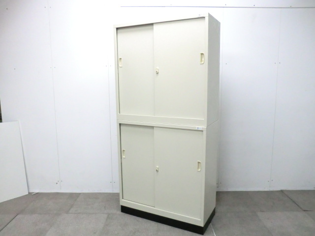 生興 / ニューグレー / 【中古】 上下連結書庫