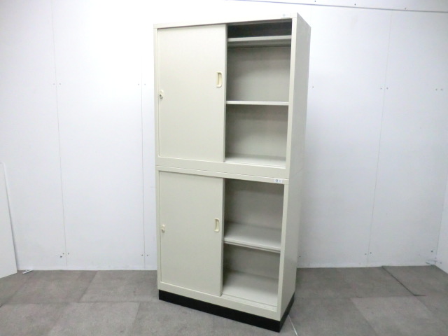 生興 / ニューグレー / 【中古】 上下連結書庫