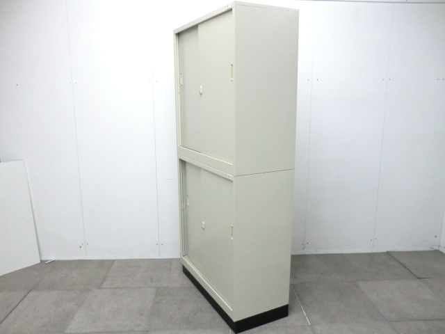 生興 / ニューグレー / 【中古】 上下連結書庫